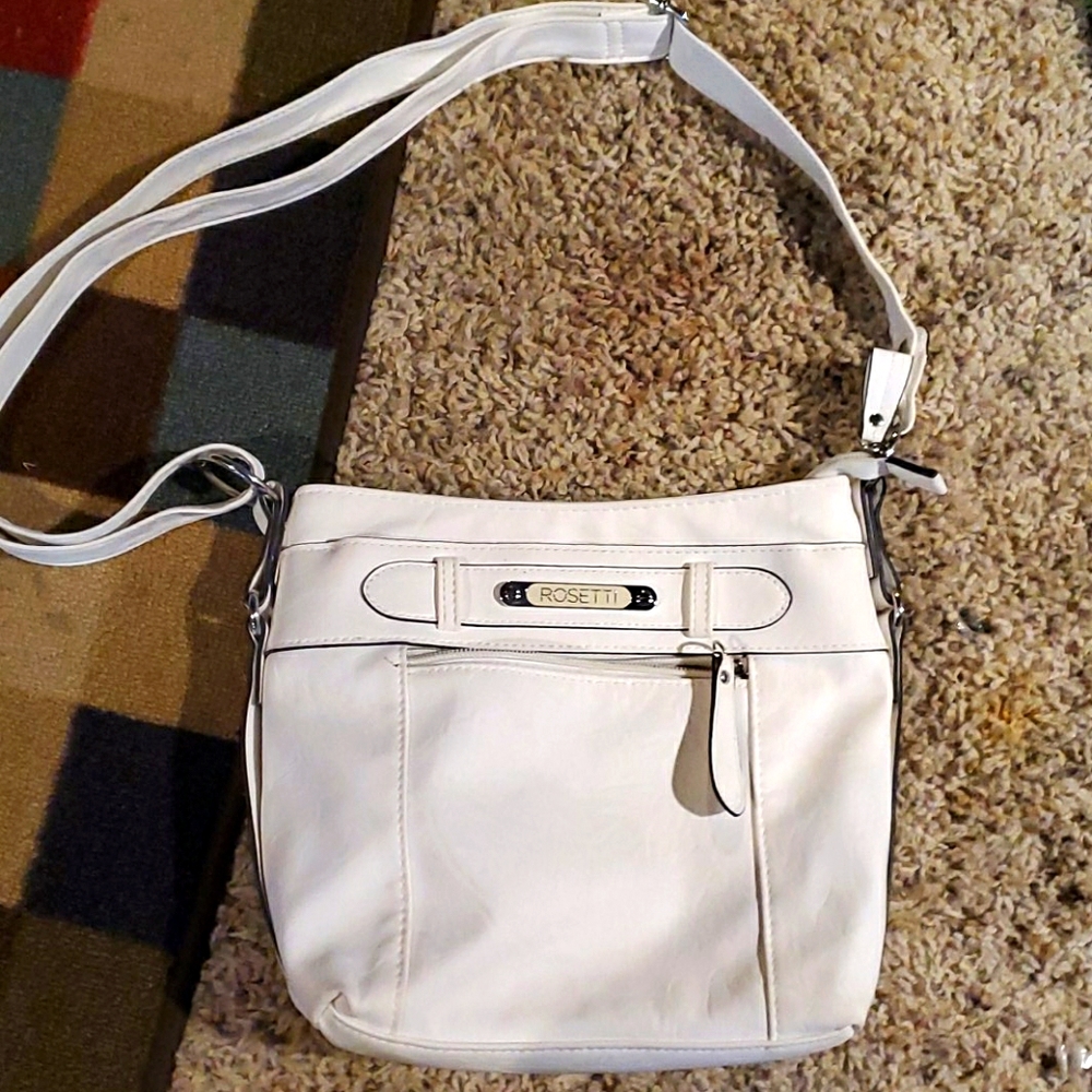 Rosetti White Leather Crossbody Purse